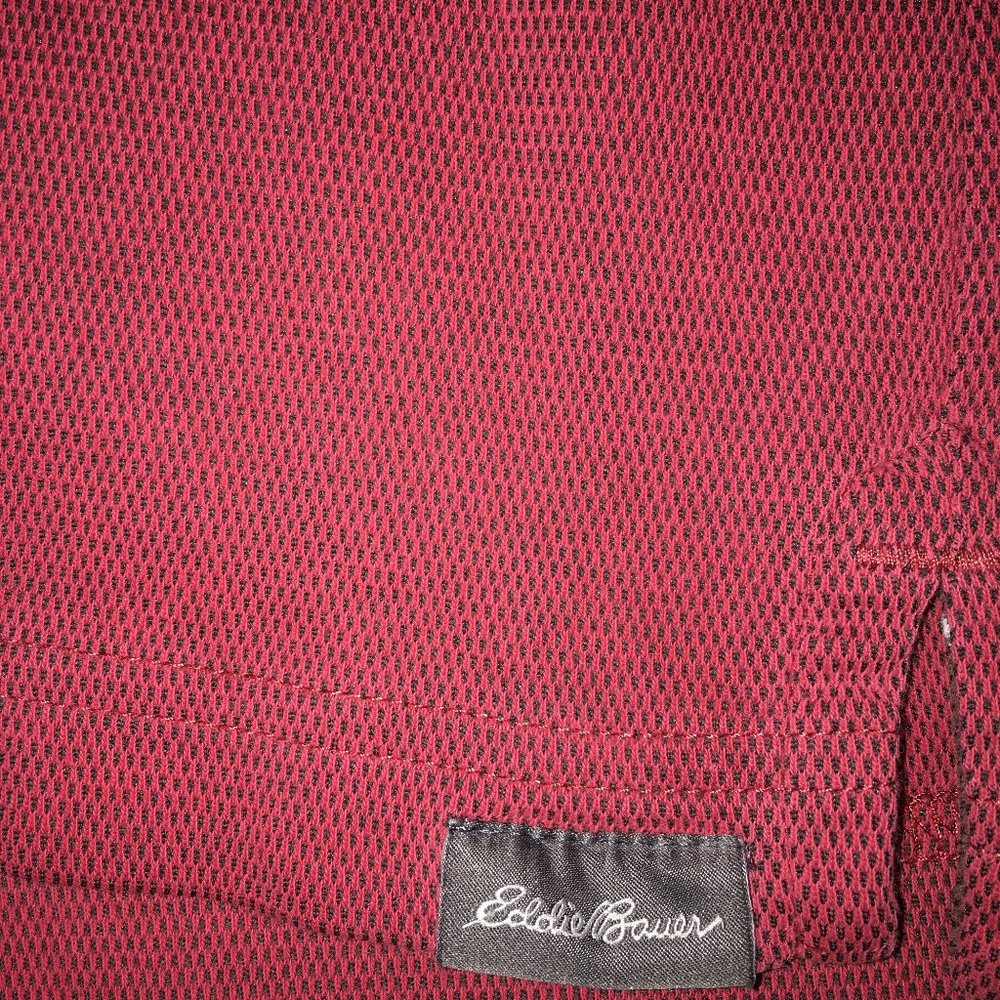 Eddie Bauer Mens S Travex Red Short Sleeve Cotton Blend Pullover Golf Polo Shirt - Picture 6 of 9
